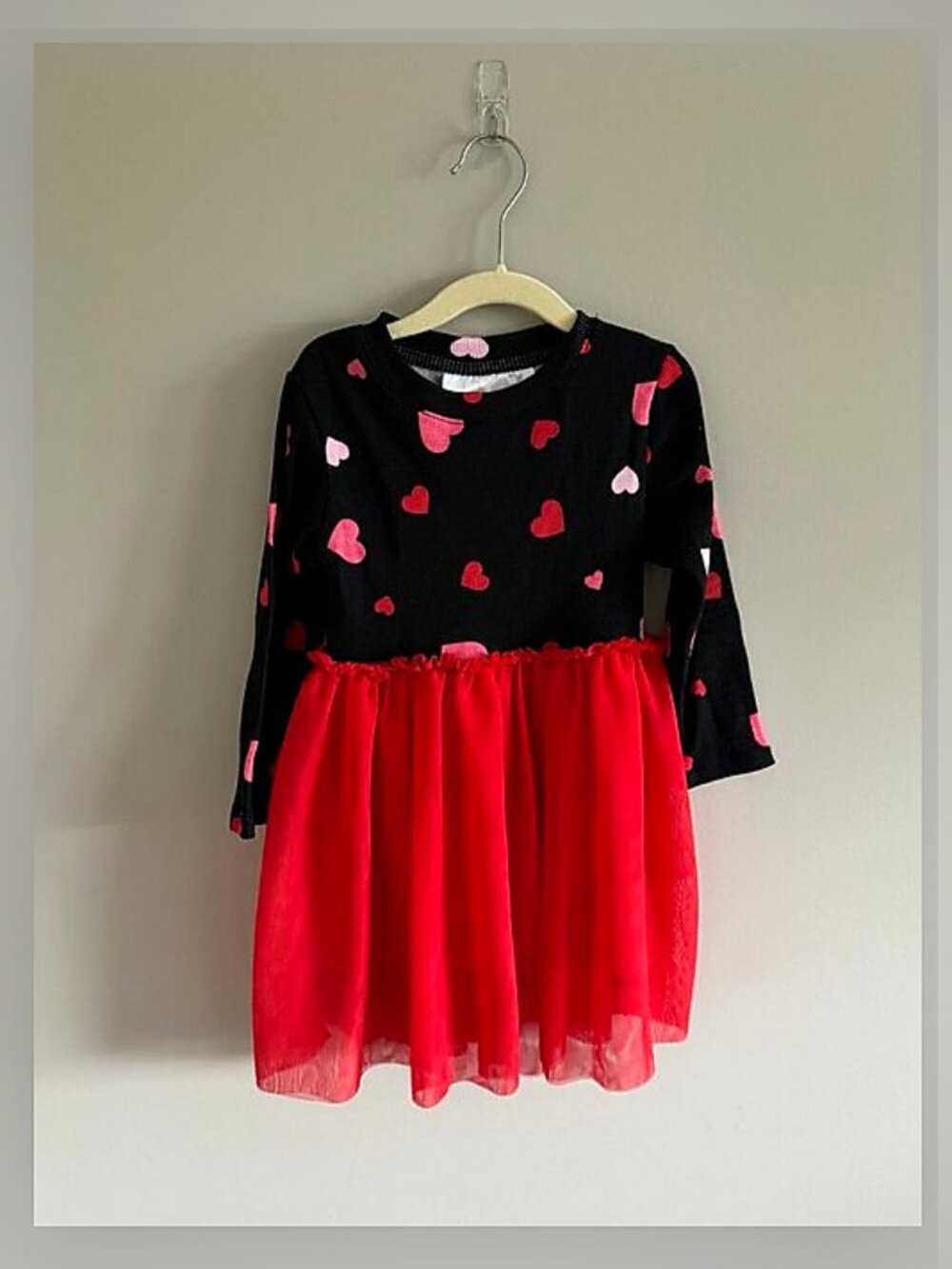 NWT Lily & Dan - hearts red tulle dress - size 3T